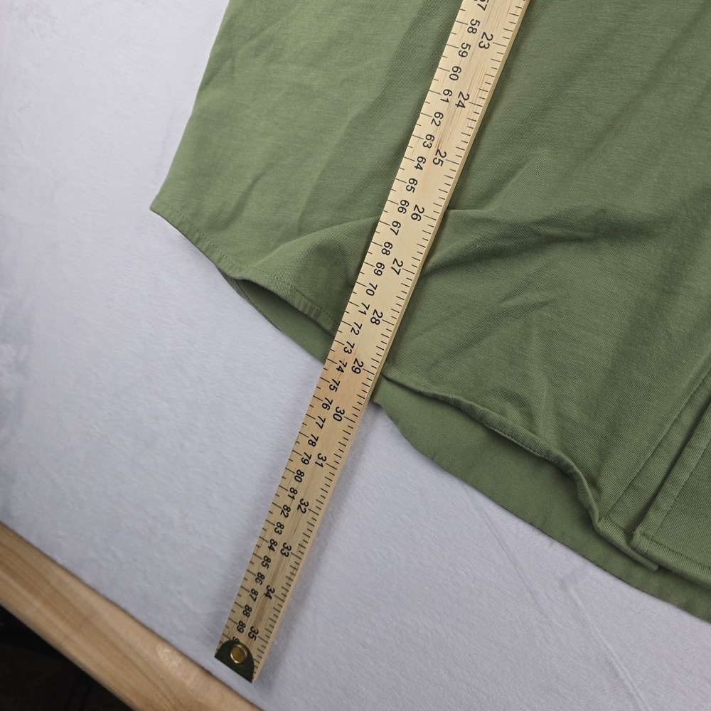 Cremieux XL Mens Shirt Button Down Casual Green Cotton‎ Blend Short Sleeve - Picture 5 of 8